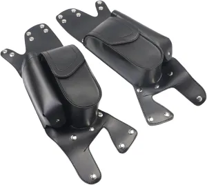 Left and Right Side Saddlebag Guard Bag with Water Bottle Holder for Harley Touring Road King Electra Glide Road Street Glide 1983-2023
