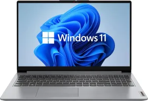 Lenovo 15.6" IdeaPad 1 Laptop, AMD Dual-core Processor, 15.6" HD Anti-Glare Display, Wi-Fi 6 and Bluetooth 5.0, HDMI, Windows 11 Home in S Mode(12GB RAM | 256GB SSD) (Renewed)