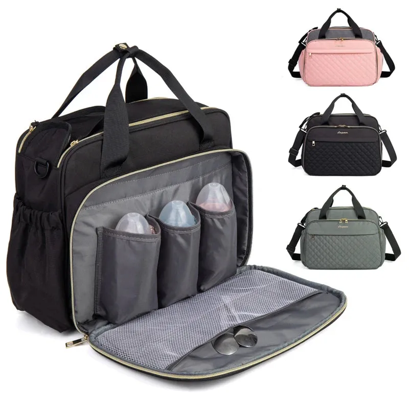 LEQUEEN Mommy Tote Bag - Large Capacity Maternity Diaper Bag, Multi-functional Travel Handbag, Stroller Organizer, Crossbody Bag for Baby Care