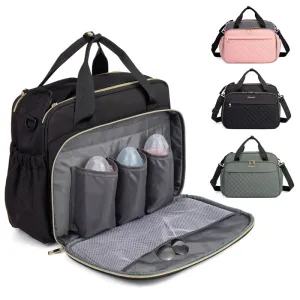 LEQUEEN Mommy Tote Bag - Large Capacity Maternity Diaper Bag, Multi-functional Travel Handbag, Stroller Organizer, Crossbody Bag for Baby Care
