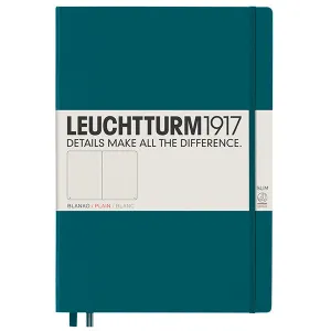 LEUCHTTURM1917 Hardcover Notebook Master Slim Pacific Green
