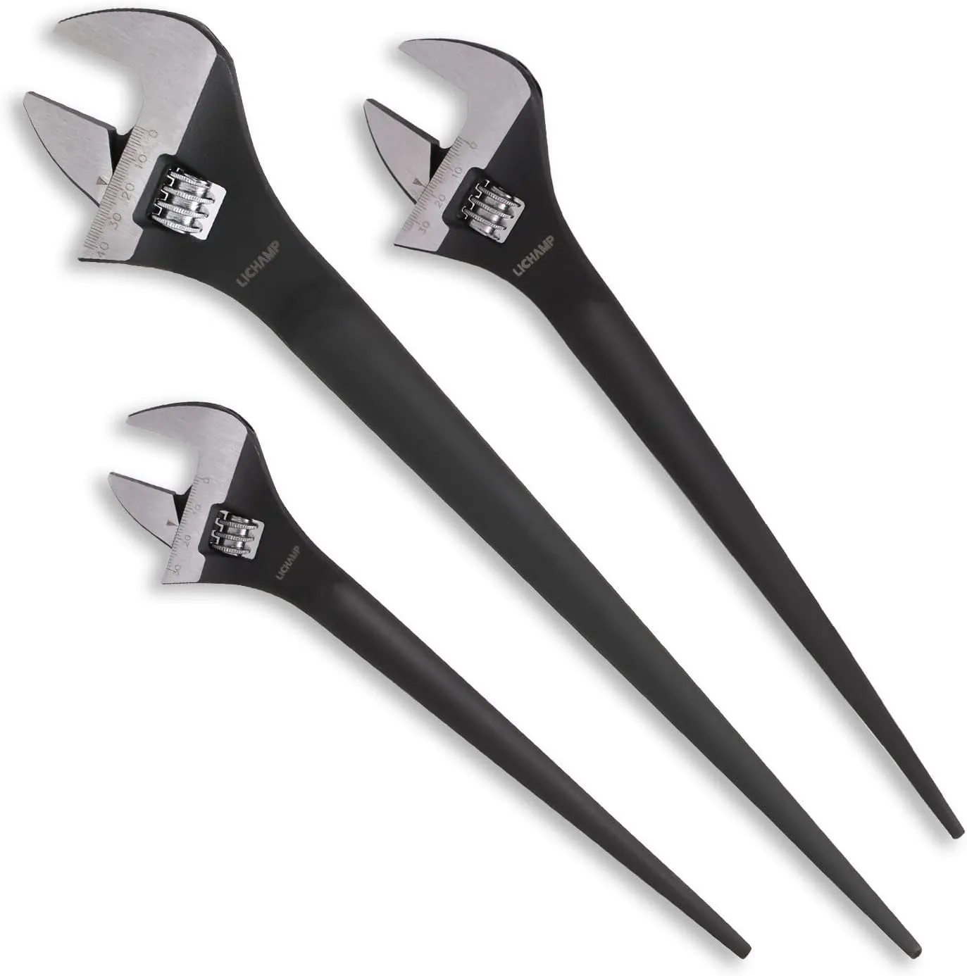 Lichamp 3-Pack Adjustable Construction Spud Wrench Set 10 12 16 Inches