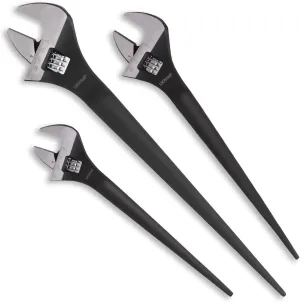 Lichamp 3-Pack Adjustable Construction Spud Wrench Set 10 12 16 Inches