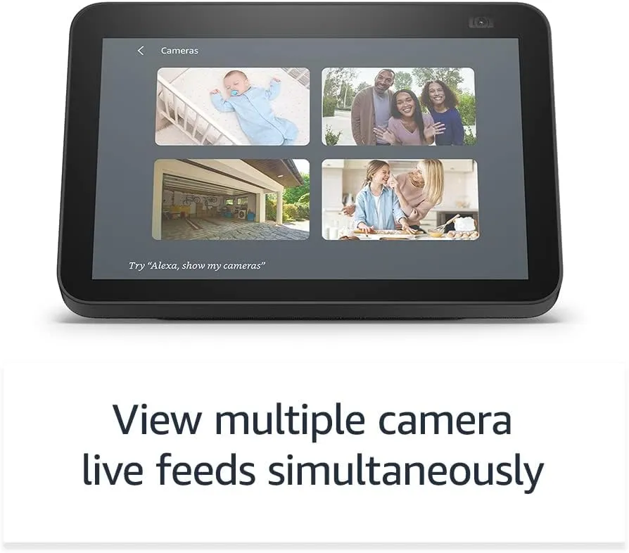 Like-New Echo Show 8 (2nd Gen, 2021 release) | HD smart display with Alexa and 13 MP camera | Glacier White
