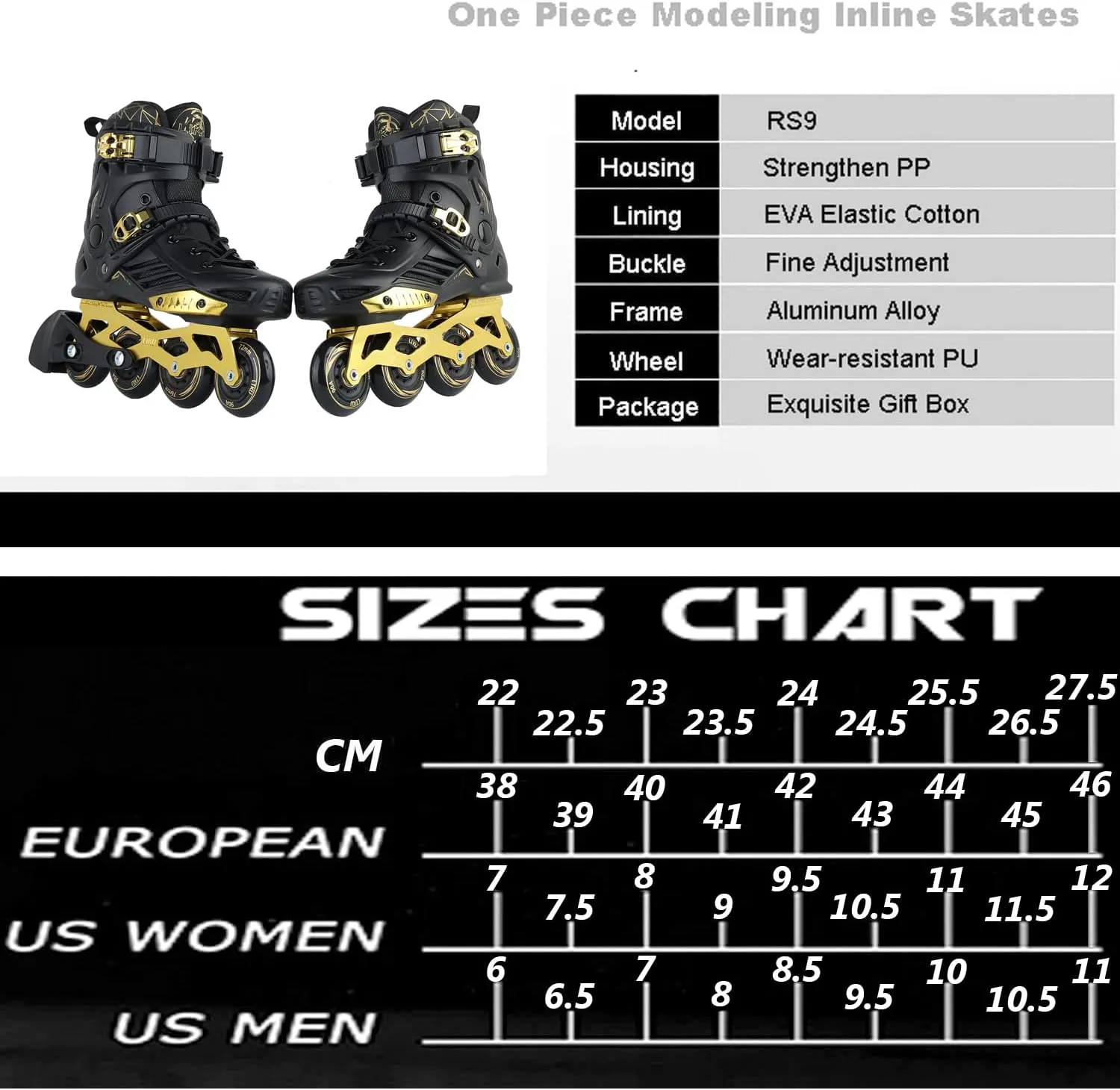 LIKU Unisex Fitness Inline Skates