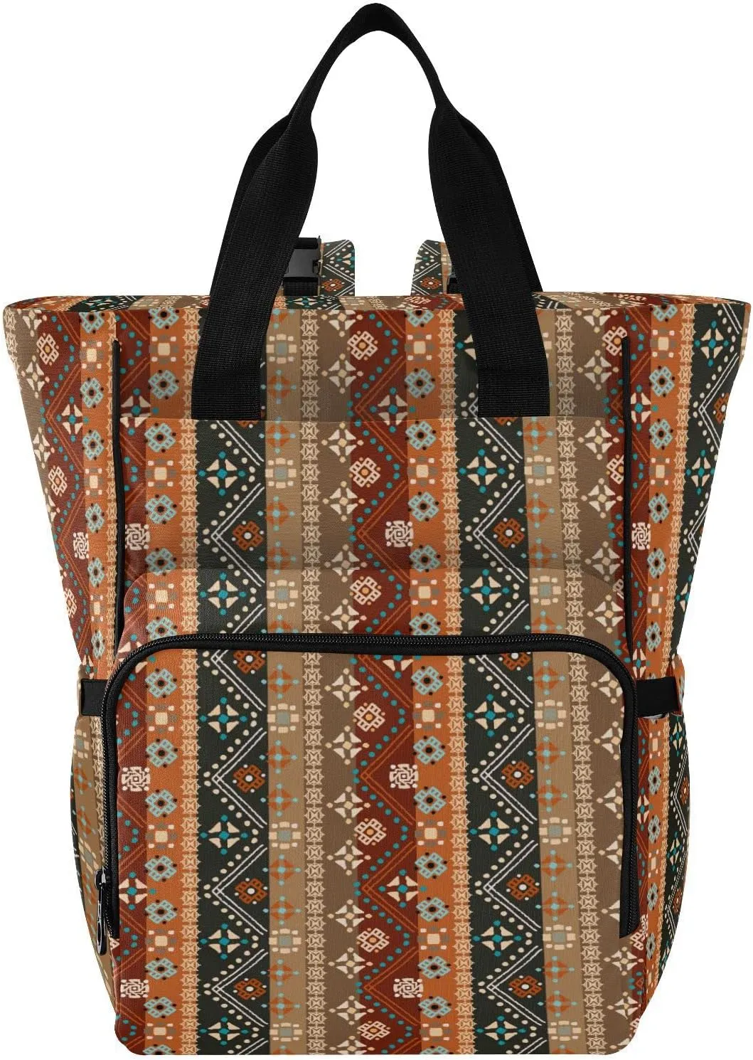 linqin Diaper Bag Backpack, Boho Bohemian Multifunctional Travel Backpack Maternity Changing Bags, Large Unisex Baby Bag Tote