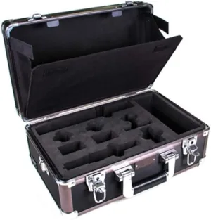 Listen Technologies LA-346 Portable ListenIR System Carrying Case, Gray, Sturdy Case with Hard Foam Interior, Durable Latches, Case Comes with Keys and Can Be Locked for Security