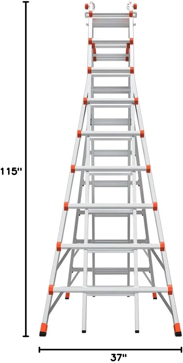 Little Giant Ladder Systems, SkyScraper, M17, 9-17 Foot, Stepladder, Aluminum, Type 1A, 300 Lbs Weight Rating, (10110)