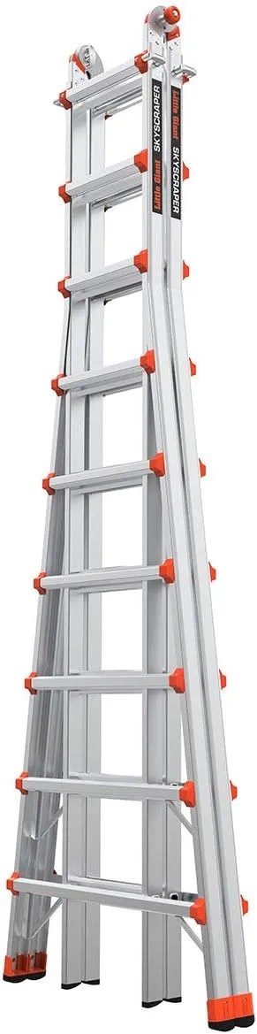 Little Giant Ladder Systems, SkyScraper, M17, 9-17 Foot, Stepladder, Aluminum, Type 1A, 300 Lbs Weight Rating, (10110)