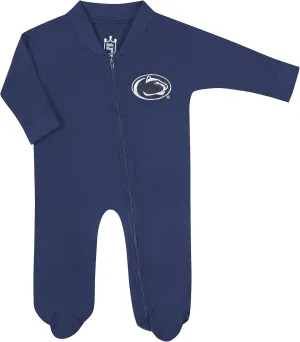 Little King NCAA Long Sleeve Full Zip Footed Romper-Sizes 0-3 Months 3-6 Months and 6-9 Months