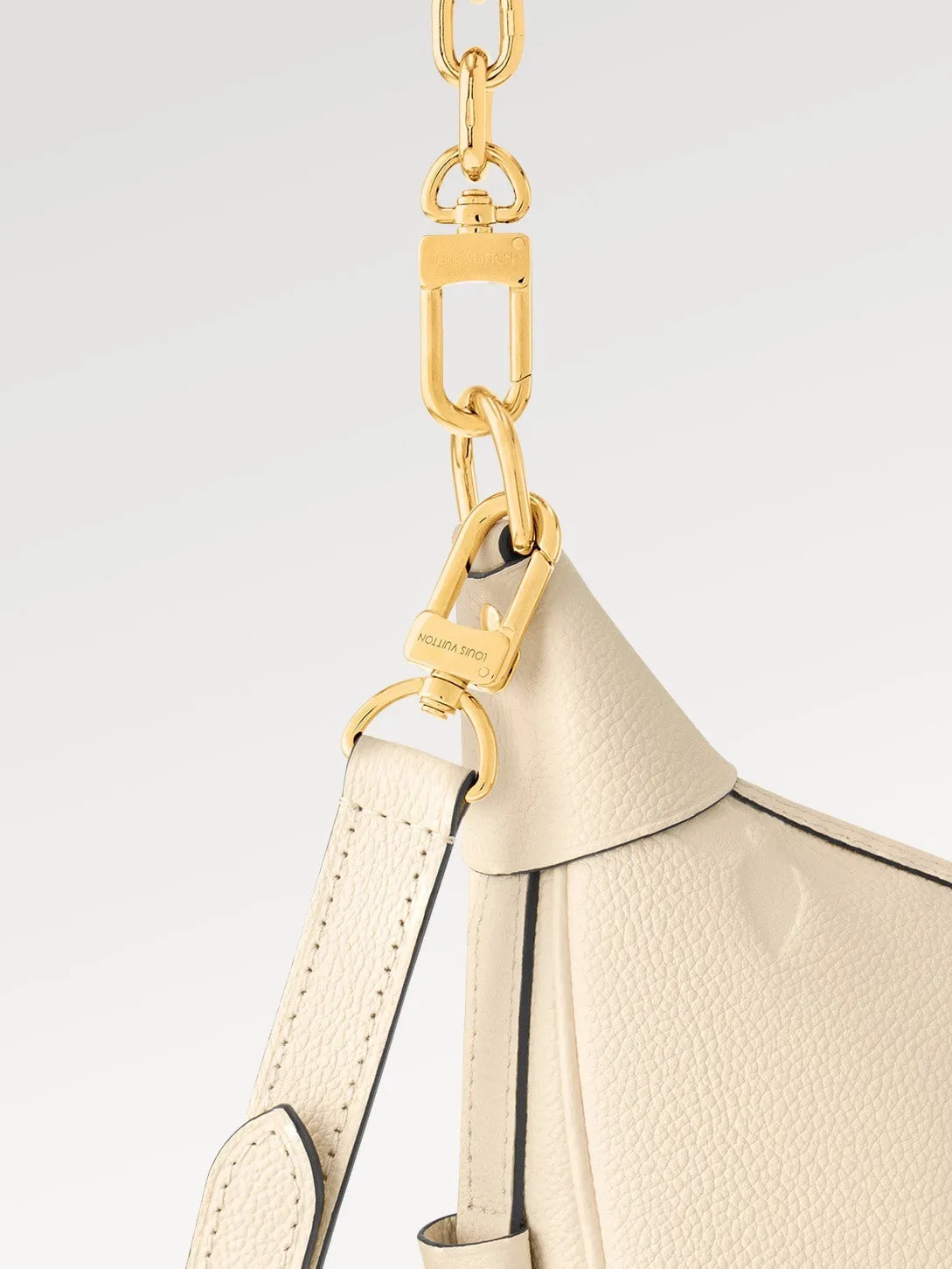 LOOP HOBO 38 CREMEMONOGRAM EMPREINTE LEATHER GOLD HARDWARE