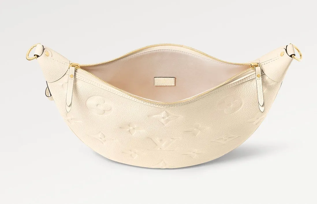 LOOP HOBO 38 CREMEMONOGRAM EMPREINTE LEATHER GOLD HARDWARE