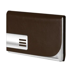 LOREM WL606 – Brown Metal Card Holder Wallet | Compact, Stylish & Secure with Magnetic Closure