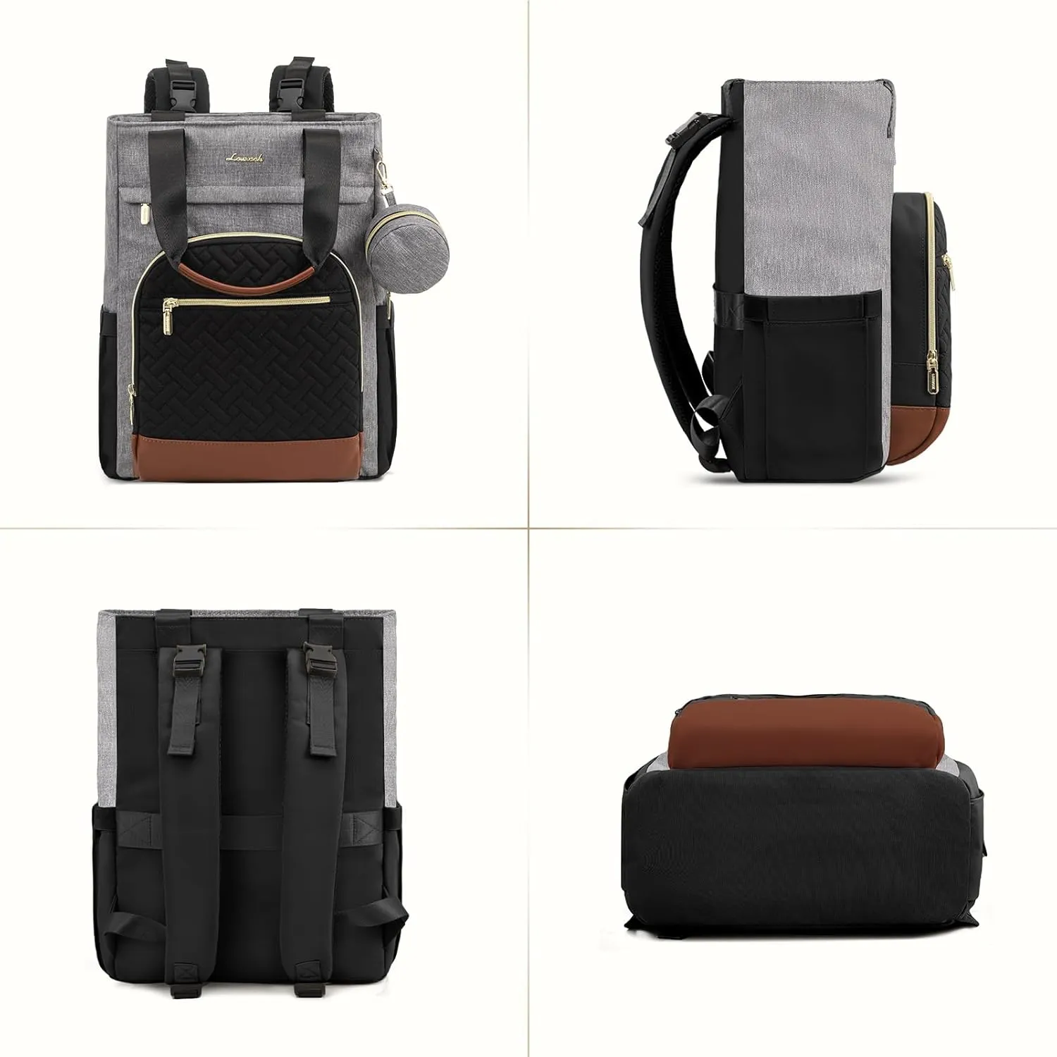 LOVEVOOK Diaper Bag Backpack, Baby Bag for Mom with Changing Pad Pacifier Case,Waterproof Trave Baby Girl/Boy Diaper Bag Tote