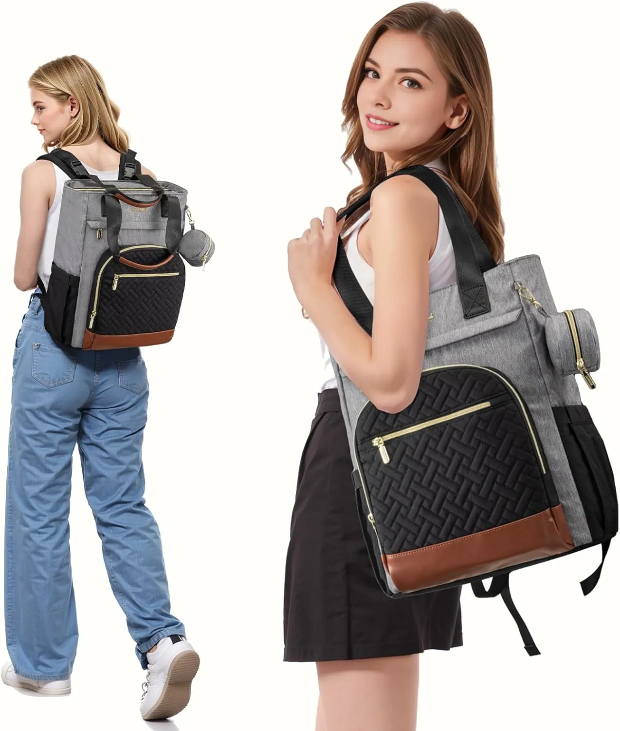LOVEVOOK Diaper Bag Backpack, Baby Bag for Mom with Changing Pad Pacifier Case,Waterproof Trave Baby Girl/Boy Diaper Bag Tote