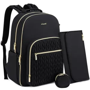LOVEVOOK Diaper Bag - Stylish Baby Backpack with Changing Pad, Large Travel Waterproof Nappy Changing Bag with Stroller Straps, Insulated Pockets for Mom Dad - Unisex, Black