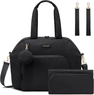 LOVEVOOK Diaper Bag Tote Puffer Baby Diaper Bag, Large Capacity Travel Diaper Tote with Changing Pad, Hospital Gym Bag
