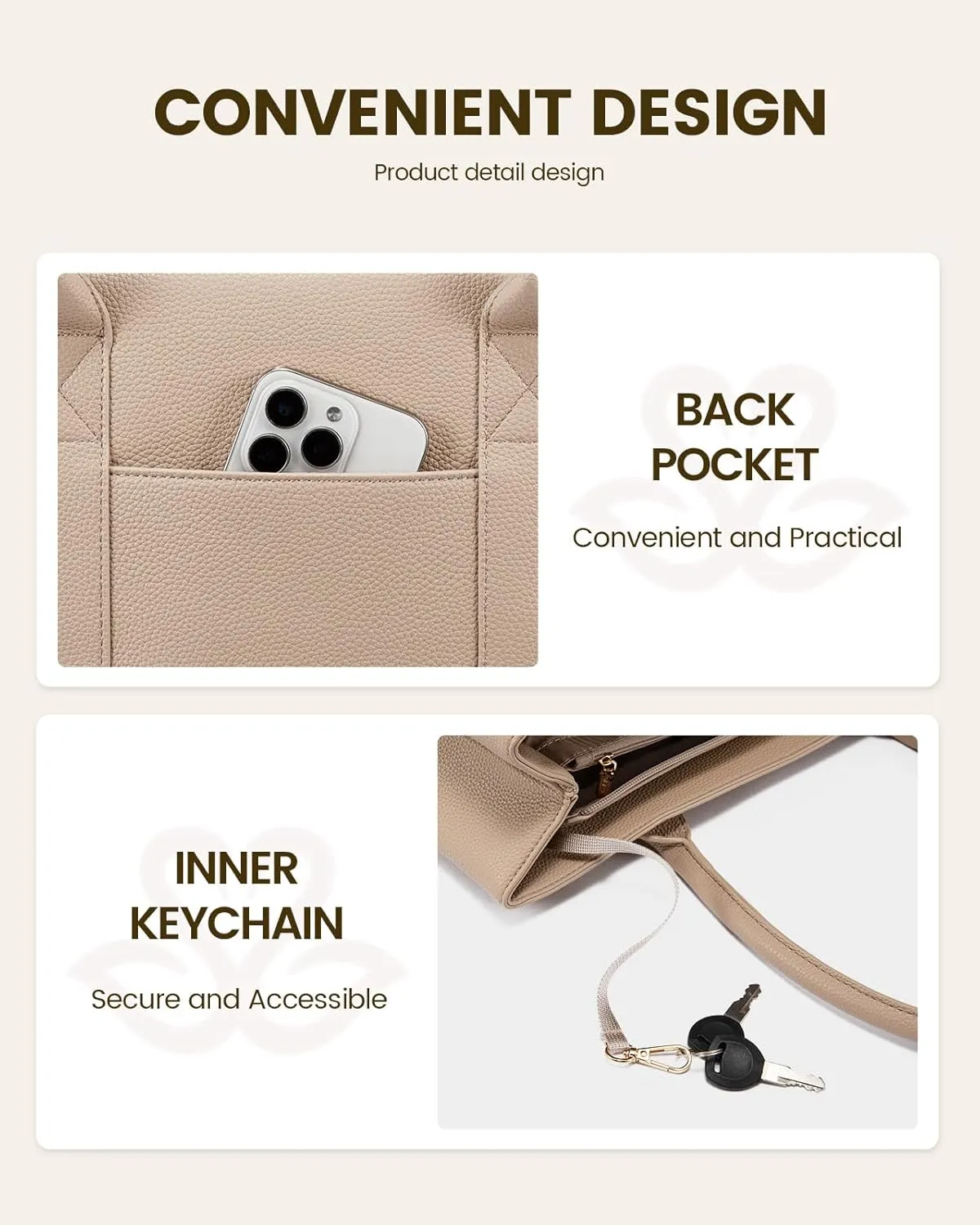 LOVEVOOK Laptop Bag for Women, Computer Work Tote Bag, Large Business Shoulder Handbag for Office, Gift, Travel, Teacher