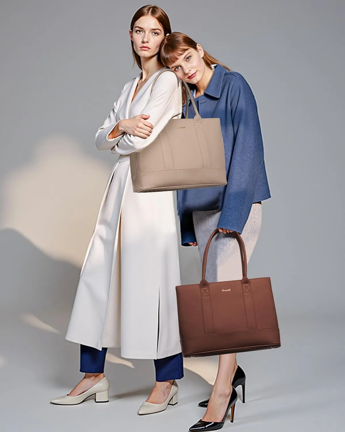 LOVEVOOK Laptop Bag for Women, Computer Work Tote Bag, Large Business Shoulder Handbag for Office, Gift, Travel, Teacher