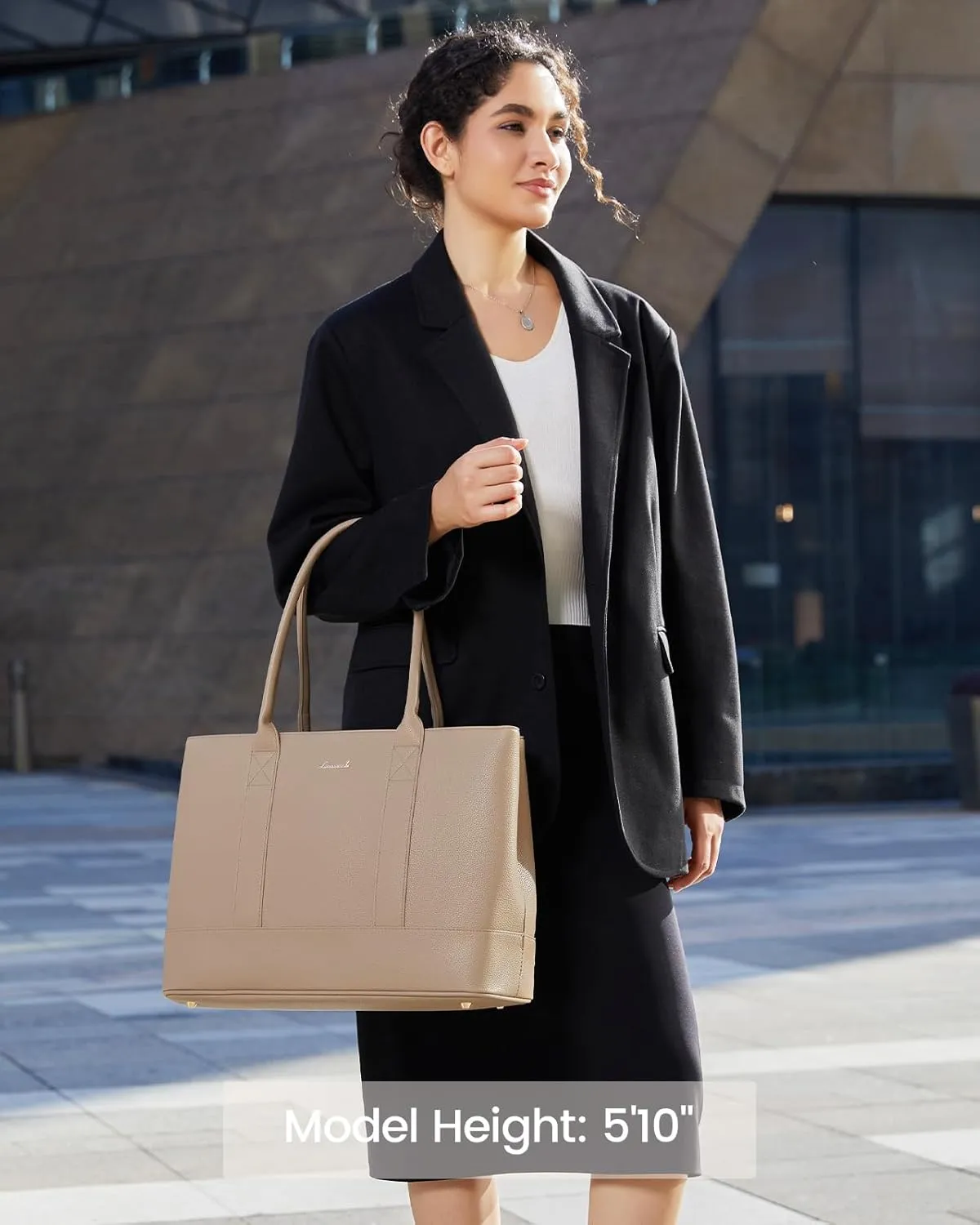 LOVEVOOK Laptop Bag for Women, Computer Work Tote Bag, Large Business Shoulder Handbag for Office, Gift, Travel, Teacher