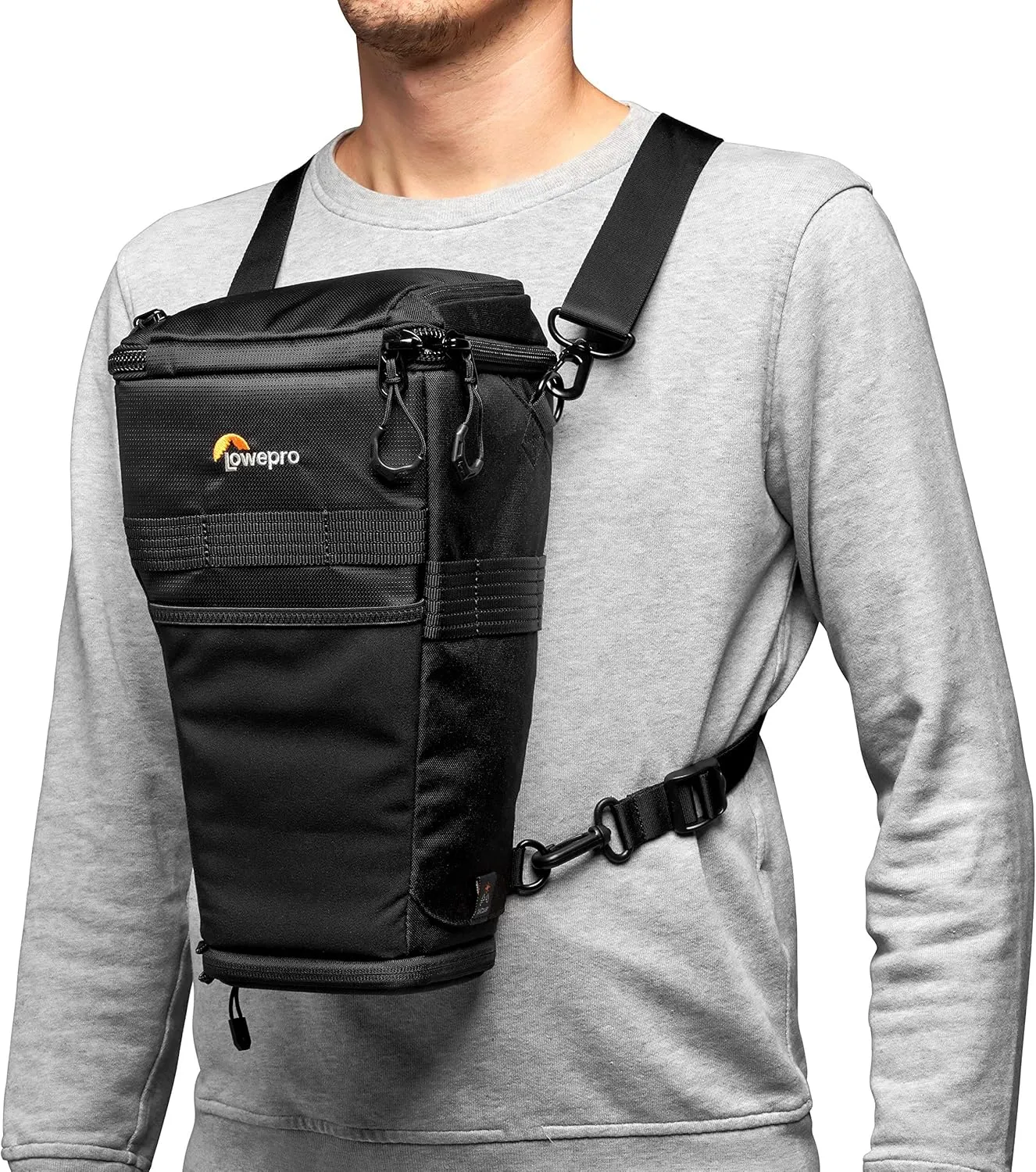 Lowepro ProTactic TLZ 75 AW DSLR toploader - Expand to Hold up to 24-70mm f/2.8 and Lens Hood with Portrait Grip - Camera Gear to Personal belongings - for DSLR Like Canon 5D, Black - LP37279-PWW