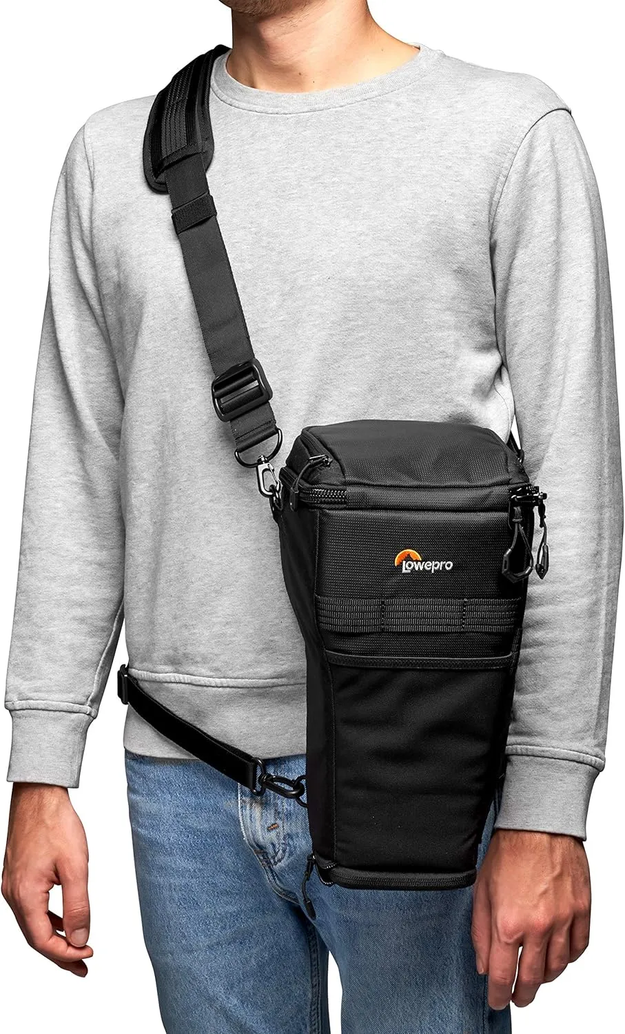 Lowepro ProTactic TLZ 75 AW DSLR toploader - Expand to Hold up to 24-70mm f/2.8 and Lens Hood with Portrait Grip - Camera Gear to Personal belongings - for DSLR Like Canon 5D, Black - LP37279-PWW