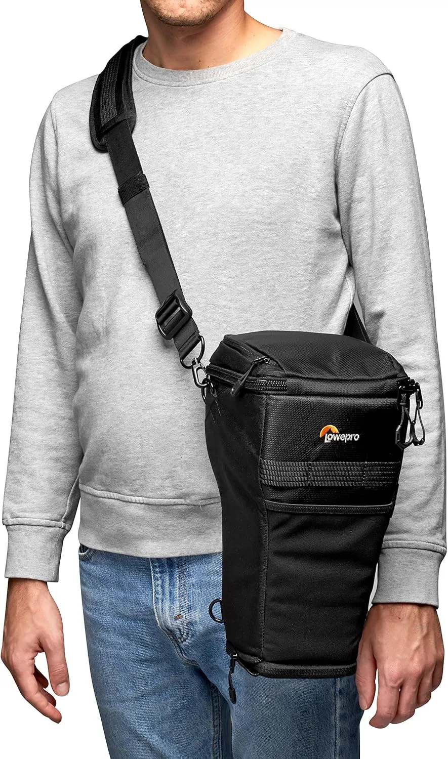 Lowepro ProTactic TLZ 75 AW DSLR toploader - Expand to Hold up to 24-70mm f/2.8 and Lens Hood with Portrait Grip - Camera Gear to Personal belongings - for DSLR Like Canon 5D, Black - LP37279-PWW