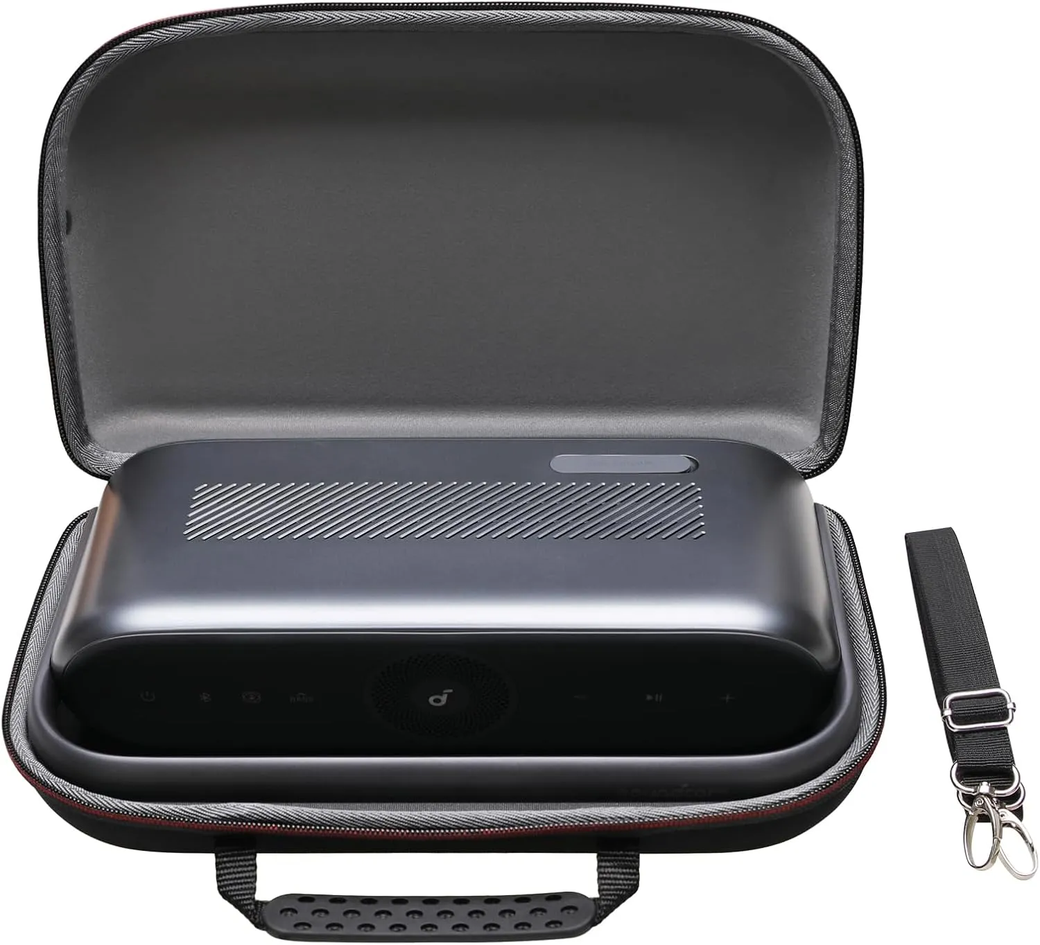 LTGEM Hard Case for Soundcore Motion X600 Portable Bluetooth Speaker - Travel Protective Carrying Storage Case Bag with Adjustable Shoulder Strap