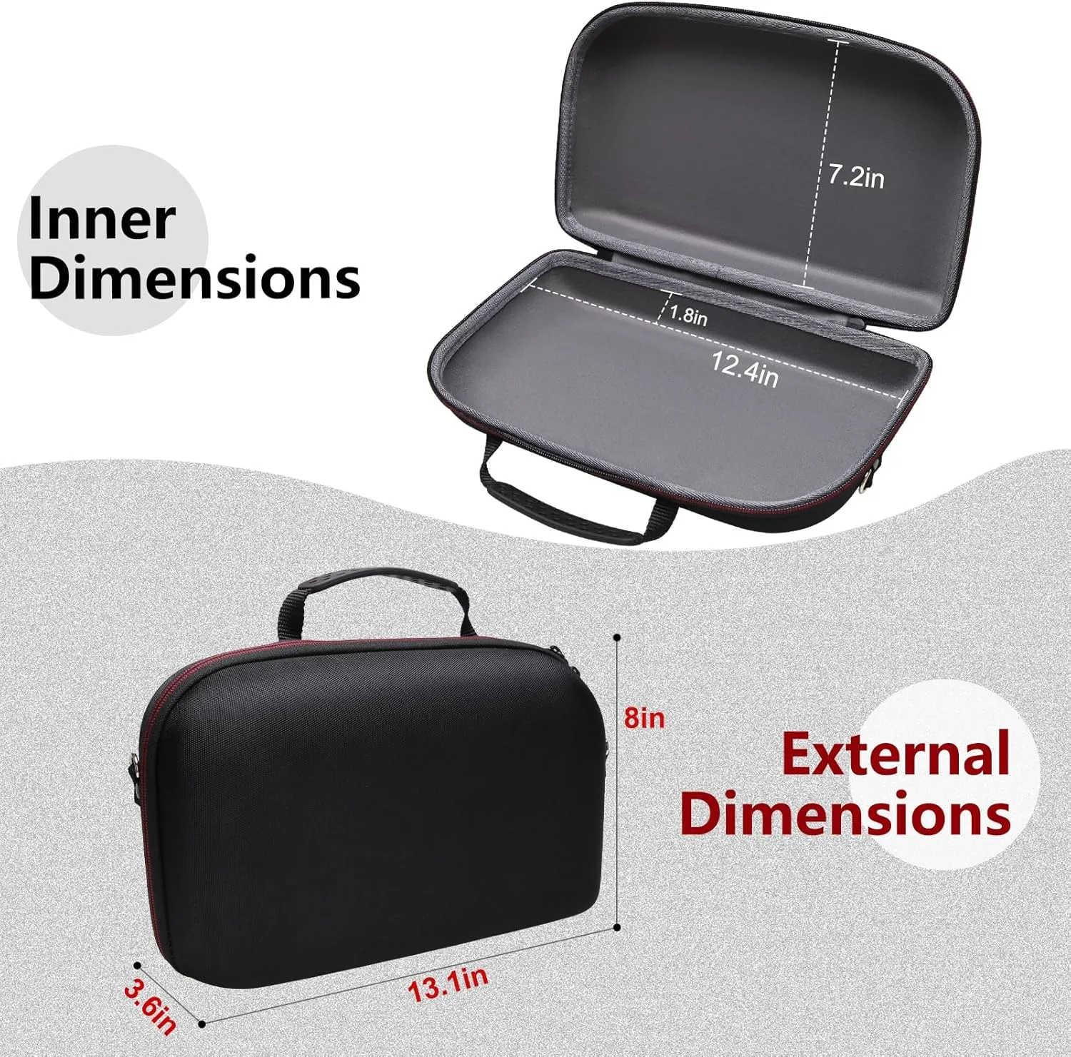 LTGEM Hard Case for Soundcore Motion X600 Portable Bluetooth Speaker - Travel Protective Carrying Storage Case Bag with Adjustable Shoulder Strap