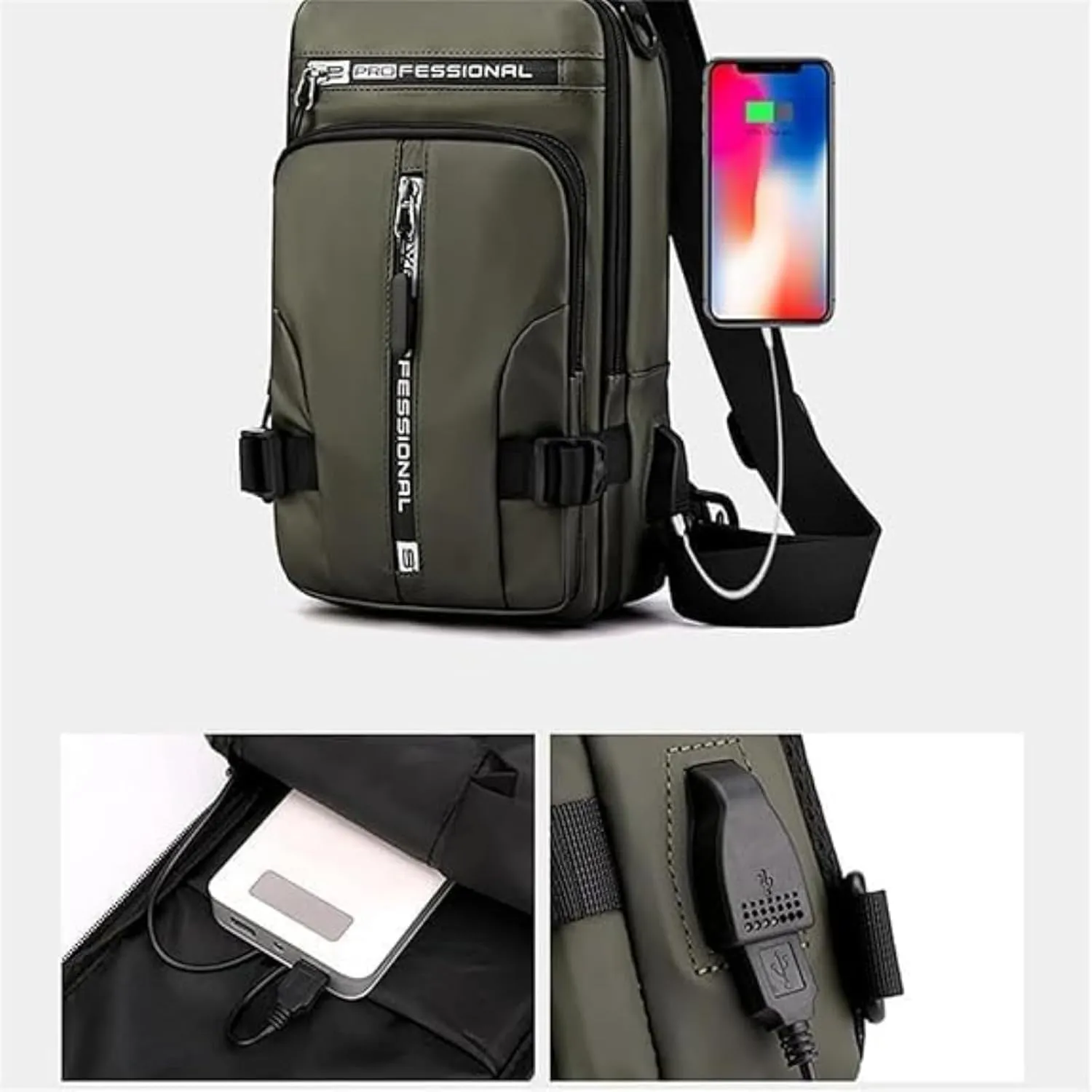Luckyabow Waterproof Crossbody Bag, Multipurpose Waterproof Crossbody Bag, Small Sling Backpack