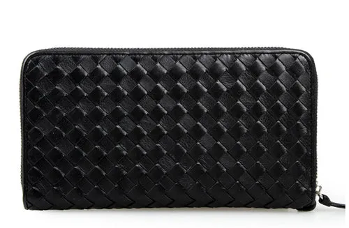 Luxury Brand Men Genuine Leather Wallet Top Sheepskin Men Wallets Clutch Plaid Leather Purse Carteira Masculina Phone Bag