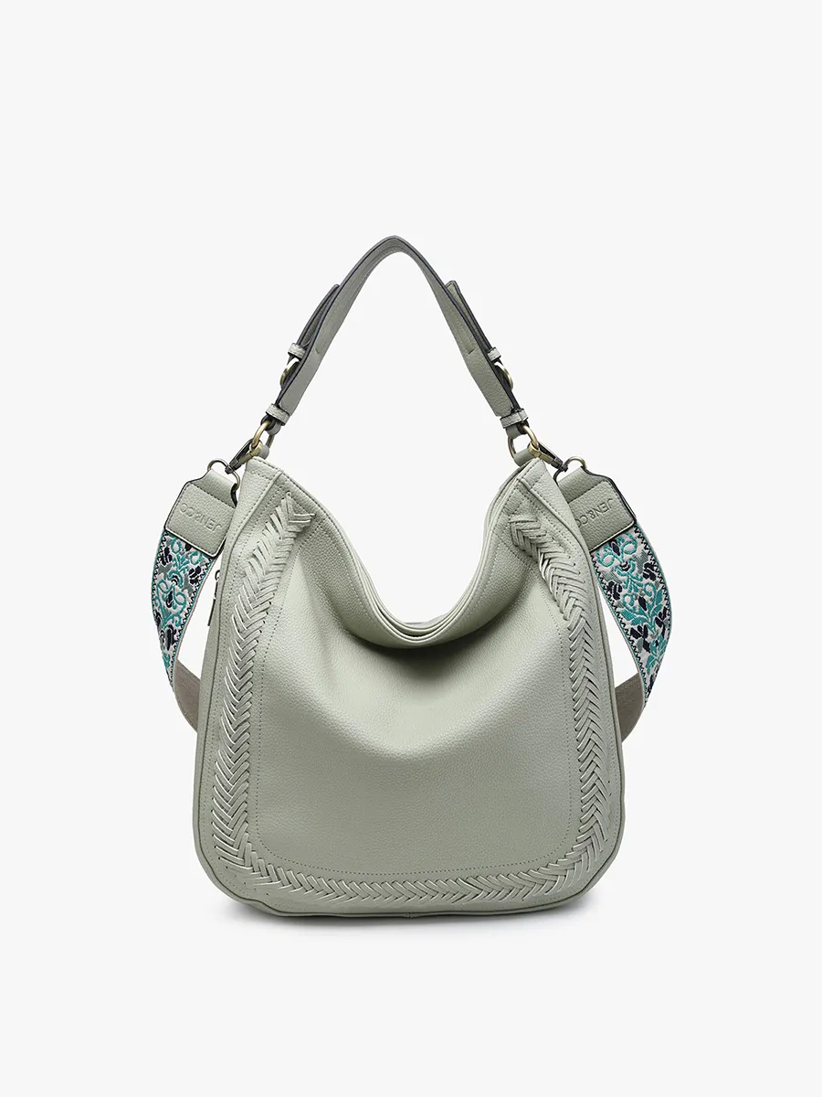 M2049 Aris Whipstitch Hobo/Crossbody w/ Guitar Strap