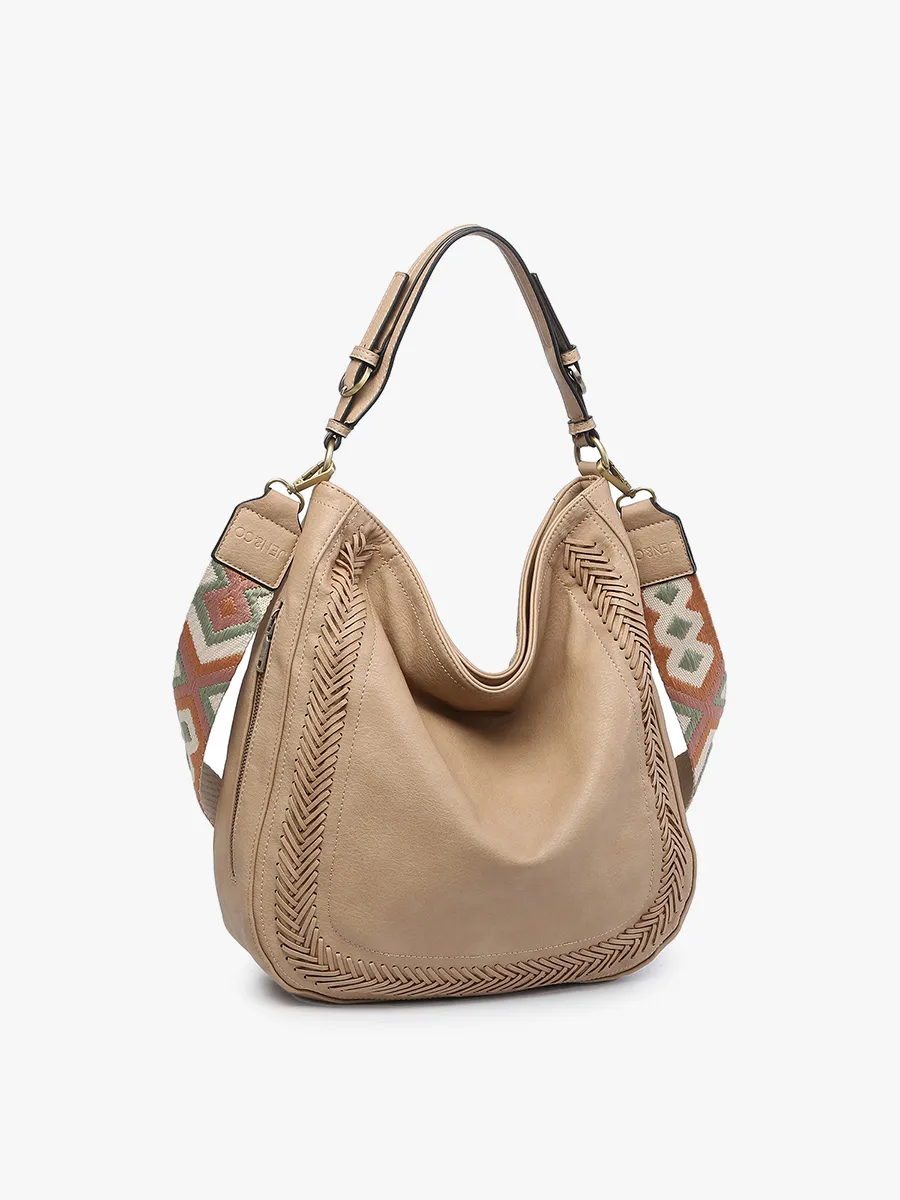 M2049 Aris Whipstitch Hobo/Crossbody w/ Guitar Strap