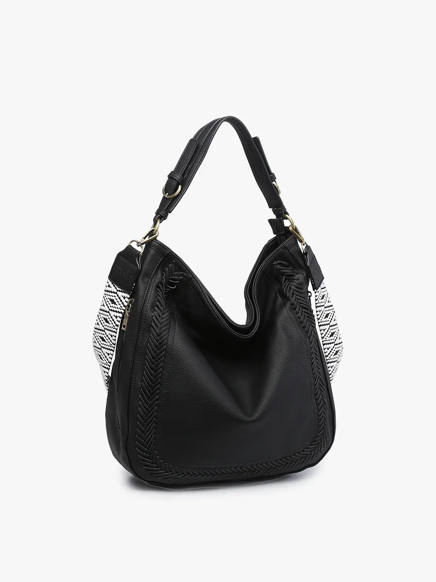 M2049 Aris Whipstitch Hobo/Crossbody w/ Guitar Strap