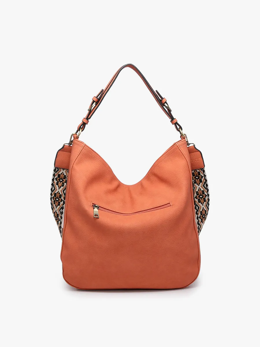 M2049 Aris Whipstitch Hobo/Crossbody w/ Guitar Strap
