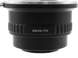 M645-FX Lens Adapter Ring for Mamiya 645 M645 Mount Lens and for Fuji X Mount Camera X-A1/X-A2/X-A3/X-E1/X-E2/X-Pro1/X-Pro2 Metal Lens Adapter Ring Manual Focus Adapter Ringocus Adapter Ring