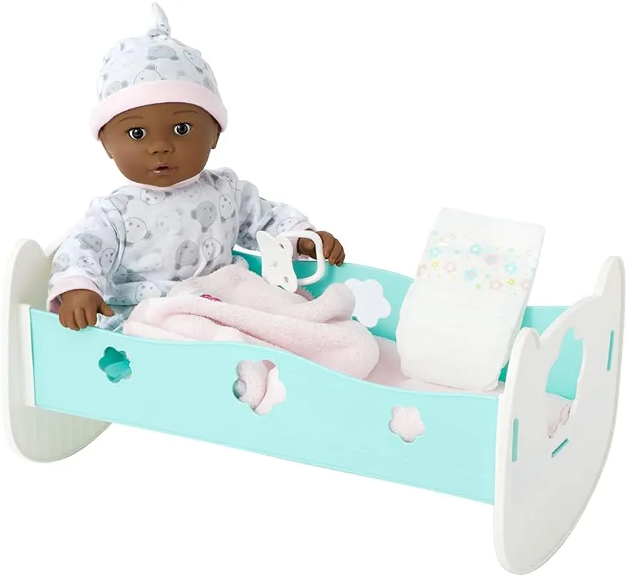 Madame Alexander 14" Adoption Day Baby Girl Doll, Dark Skin Tone, Brown Eyes (20454)