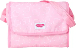 Madame Alexander On-The-Go Diaper Bag Essentials Set for Dolls, Pink Hearts