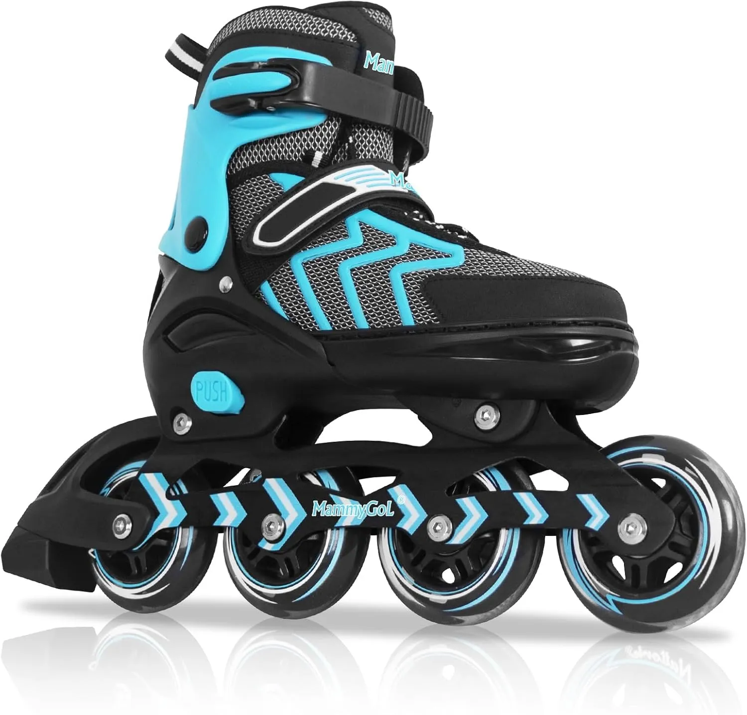 MammyGol Inline Skates for Adults Kids, Adjustable Aggressive Durable Roller Skates with Giant Wheels, High Performance Skates for Men Women Boys Girls