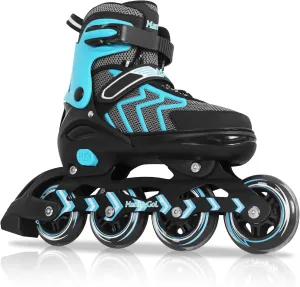 MammyGol Inline Skates for Adults Kids, Adjustable Aggressive Durable Roller Skates with Giant Wheels, High Performance Skates for Men Women Boys Girls