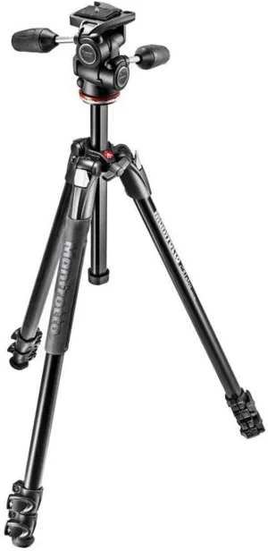 Manfrotto 290 Xtra 3-Section Aluminum Tripod with 804 3-Way Pan and Tilt Head