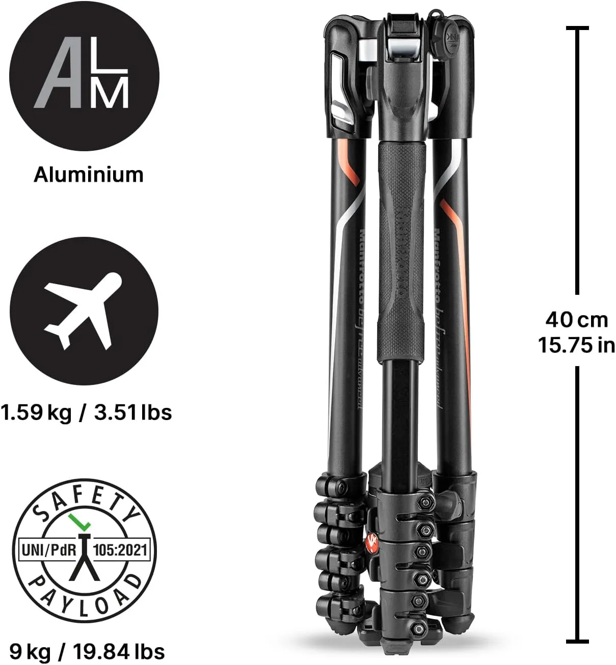 Manfrotto Befree Advanced Special Edition 4-Section Aluminum Travel Tripod with 494 Center Ball Head for Sony Alpha Cameras