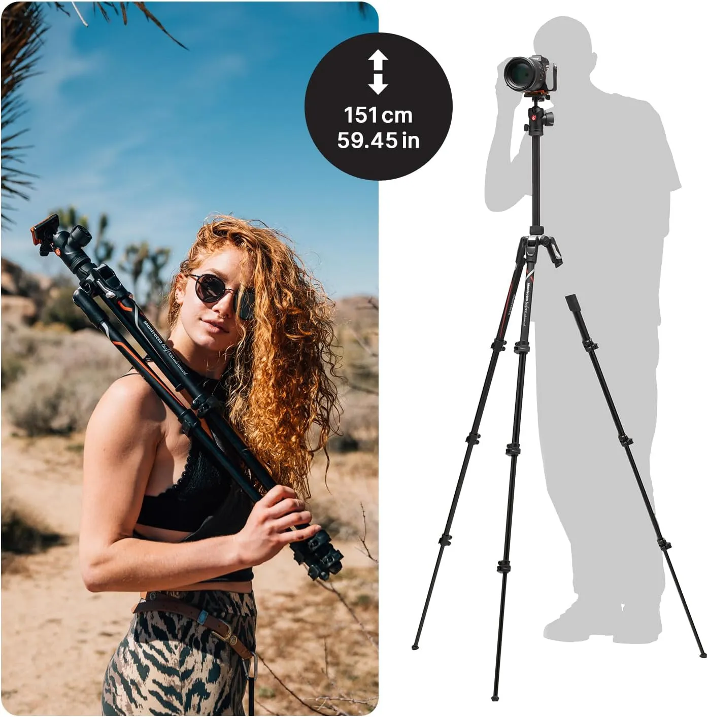 Manfrotto Befree Advanced Special Edition 4-Section Aluminum Travel Tripod with 494 Center Ball Head for Sony Alpha Cameras