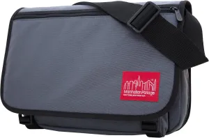 Manhattan Portage Europa Messenger Bag (Medium) Expandable With Laptop Sleeve Water Resistant Luggage Attachment 1000D Cordura For Work College Travel (Grey)