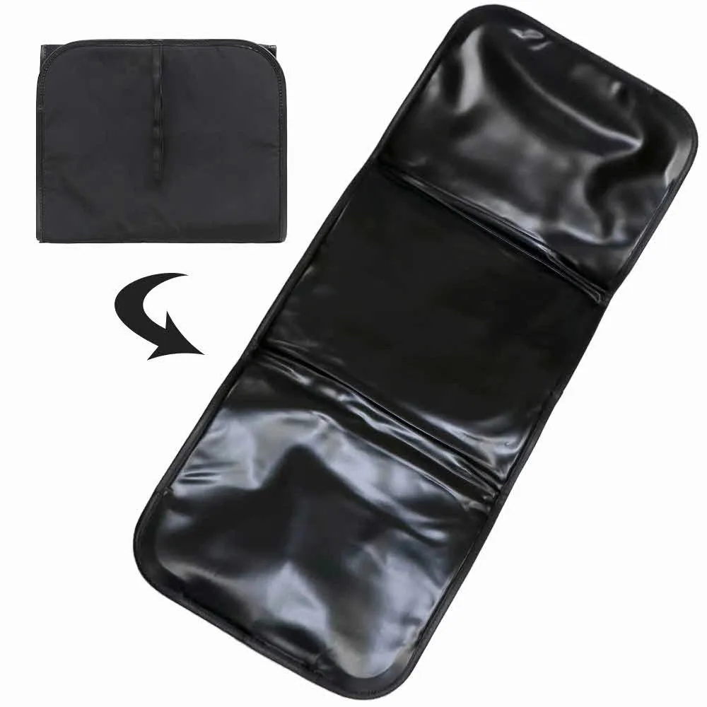 MARC JACOBS QUILTED NYLON DIAPER BABY BAG & CHANGING PAD IN BLACK M0011380