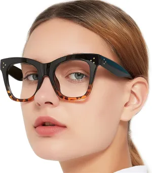 MARE AZZURO Oversized Reading Glasses Women Trendy Large Readers 0 1.00 1.25 1.50 1.75 2.00 2.25 2.50 2.75 3.00 3.50 4.00 5.00 6.00 (Brown, 1.75)