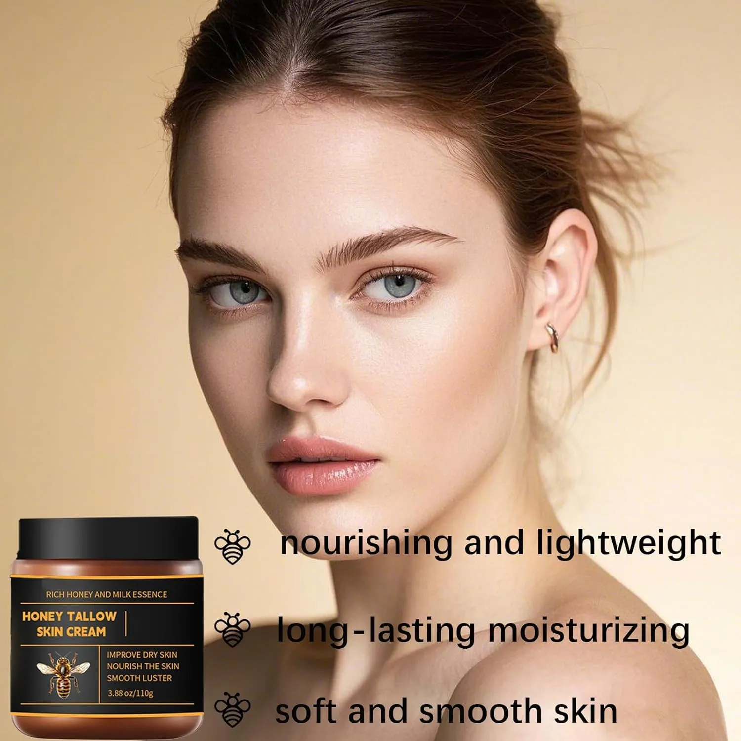 Marroomi Tallow Honey Balm, Deep Nourishing & Skin-Softening Natural Formula Maromi Tallow Honey Balm, for Lips/Face/Hands, Dry Skin Care, Deep Nourishing (1pcs, One Size)
