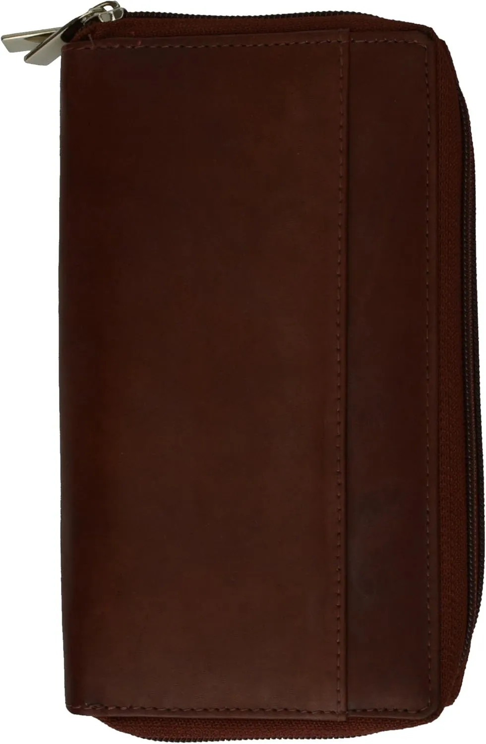 MARSHAL Genuine Leather Double Zipper Clutch Checkbook Wallet for Women #4575CF