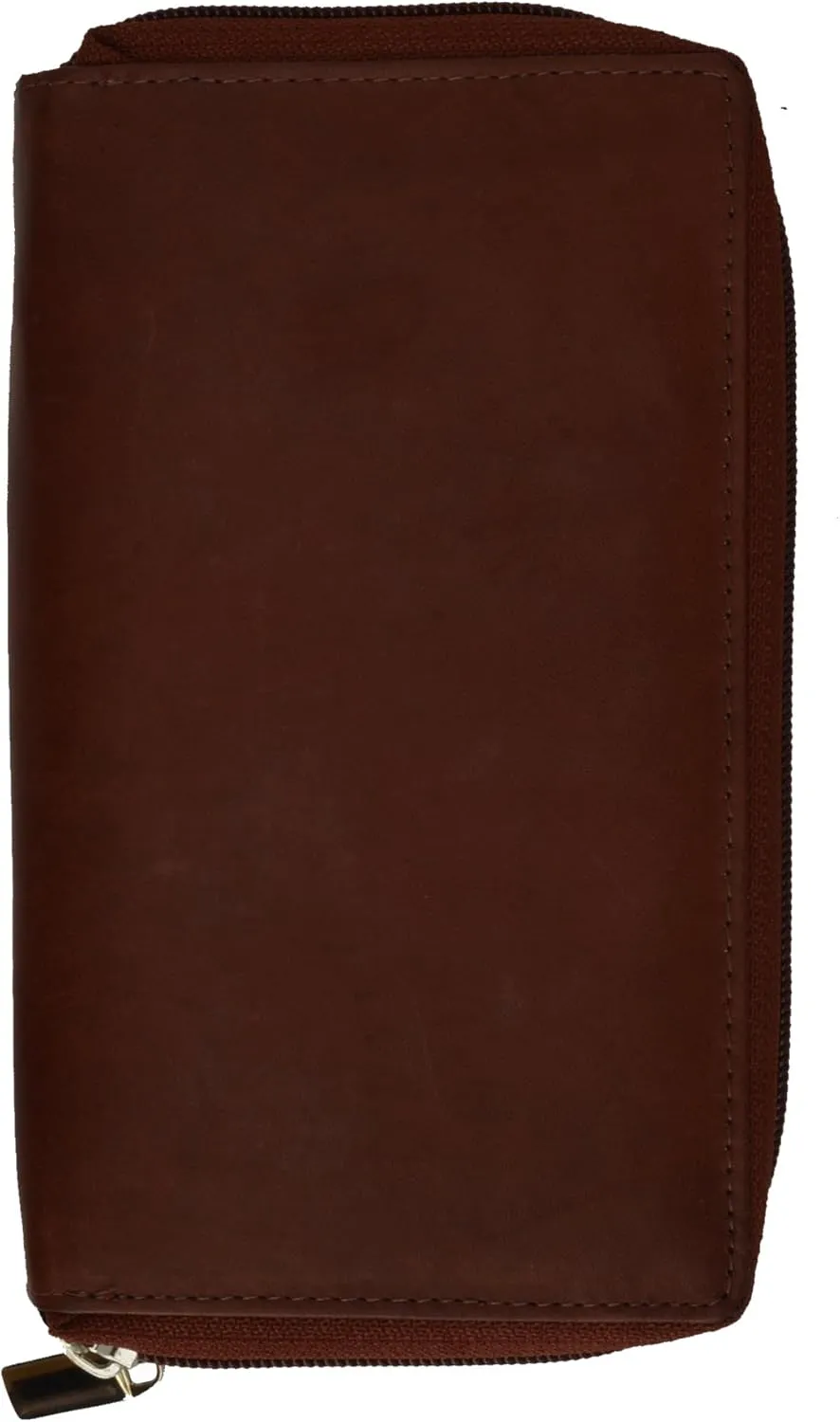 MARSHAL Genuine Leather Double Zipper Clutch Checkbook Wallet for Women #4575CF