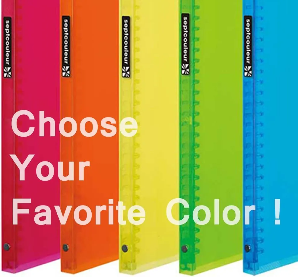 Maruman F083B-08 Loose Leaf Binder, A5, Septocrulle, 20 Holes, Pink